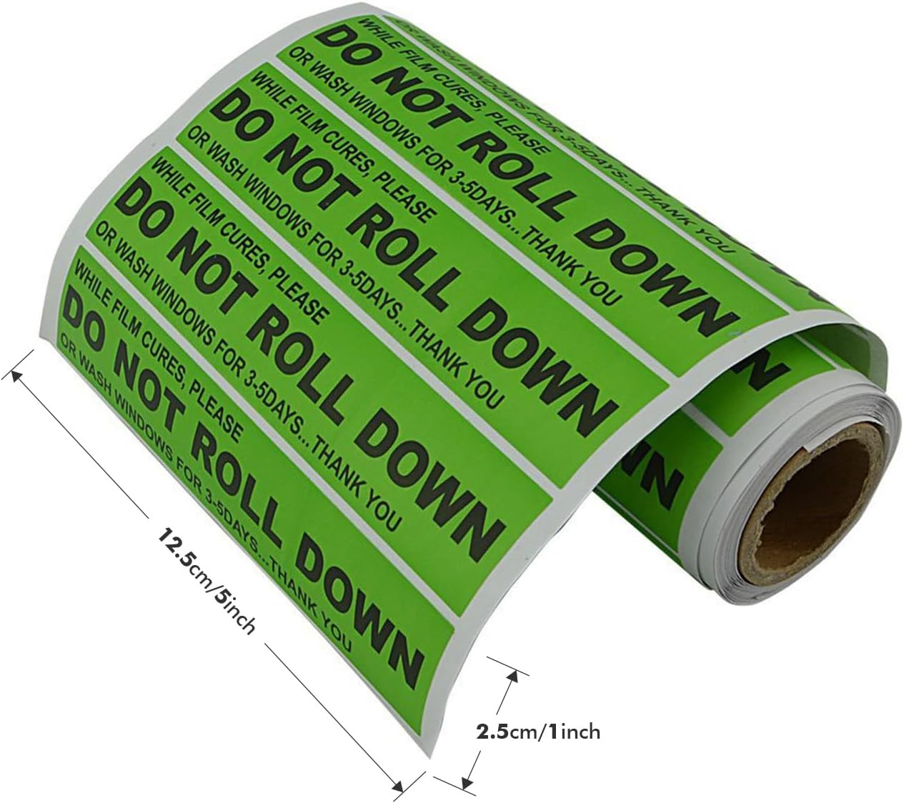 100Pcs/Roll DO NOT ROLL down Automotive Self-Adhesive Stickers Warning Label for