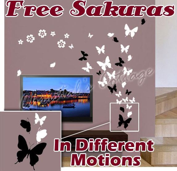Up to 53 Butterfly Bedroom Bathroom Kitchen Wall Art Stickers Kids Decals 4Sizes
