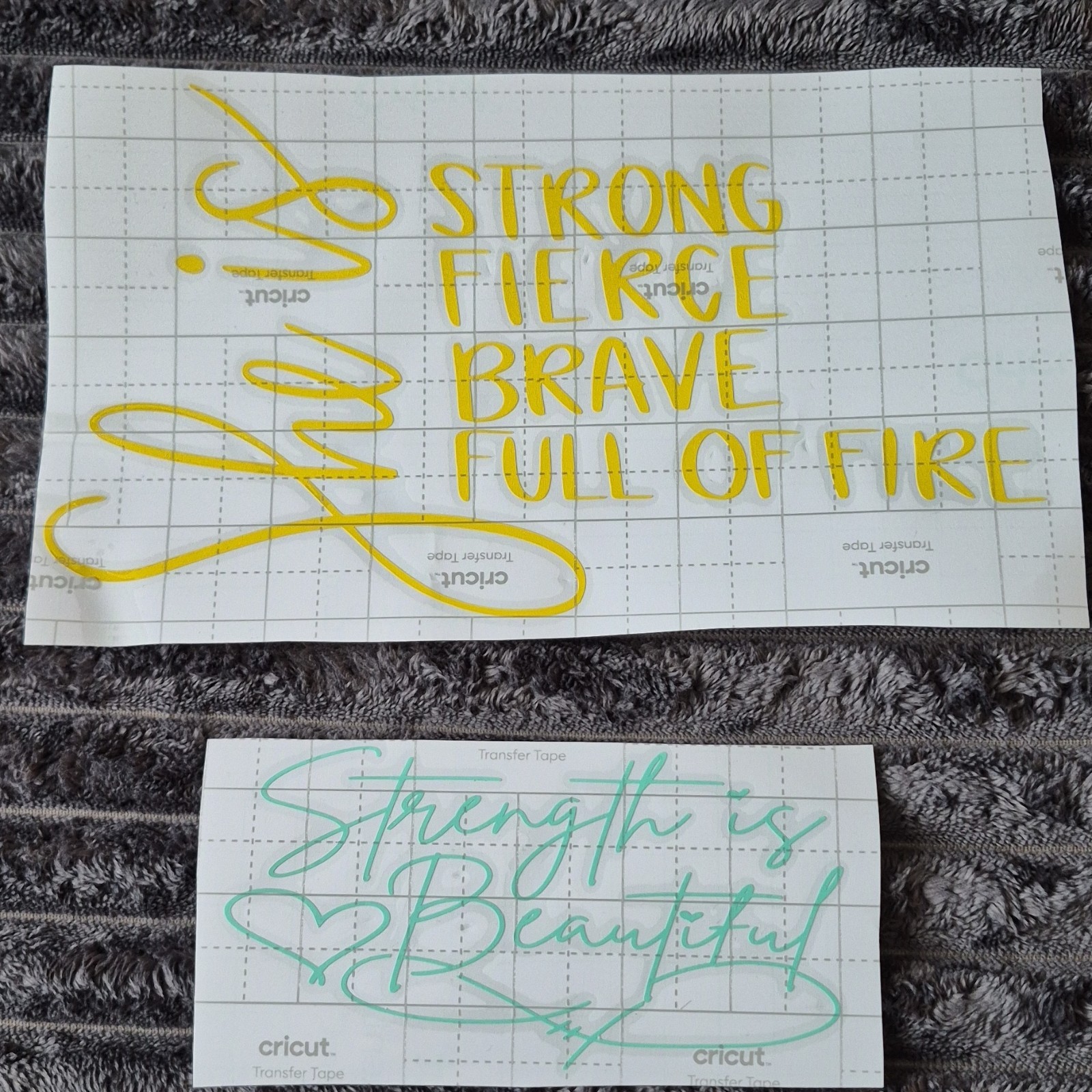 Cricut Yellow Teal Inspirational Vinyl Decal Quotes for Wall Window Adults