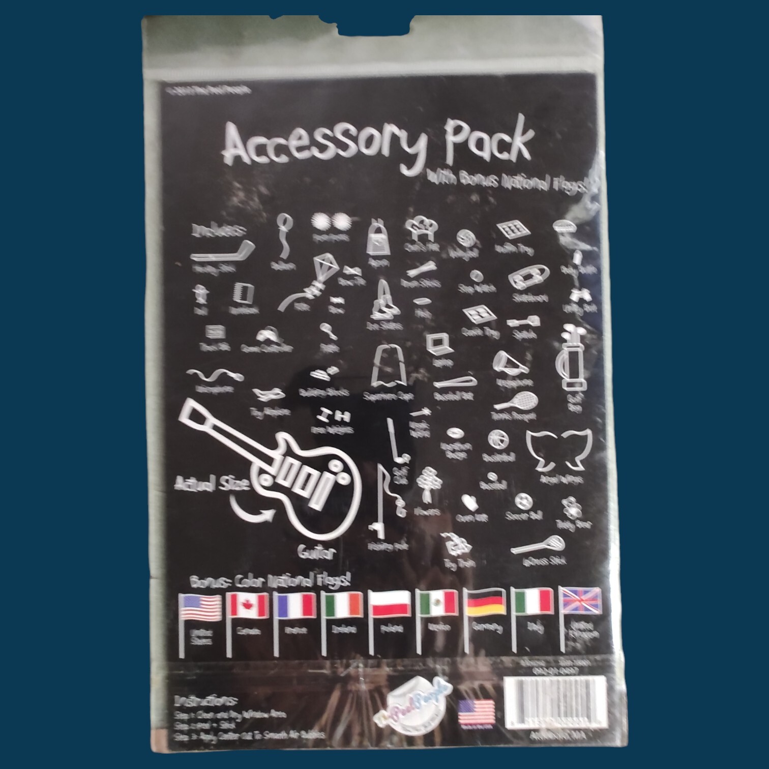 The Peel People Stick Figure Window Stickers Accessory & Flags Pack 59 Decals