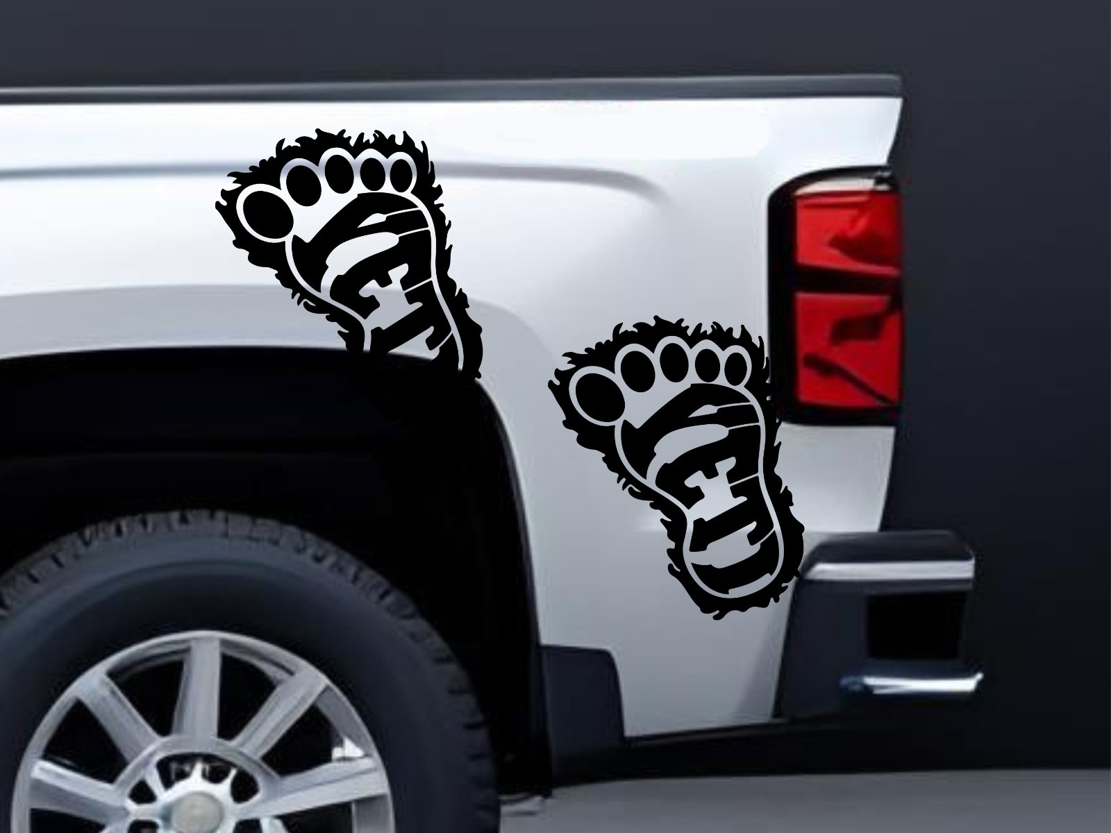 Bigfoot Yeti Footprint Vinyl Decal Sticker Sasquatch Car Truck Window Graphic