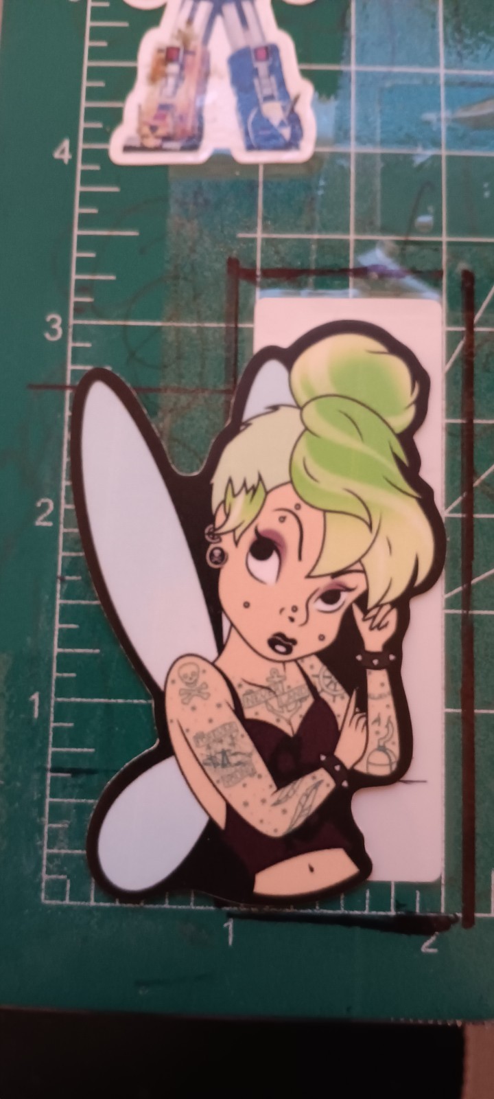 Punk-inspired X DISNEY'S TINKERBELL X VYNIL HIGH-GLOSS DIE-CUT STICKER X 2.5X2"