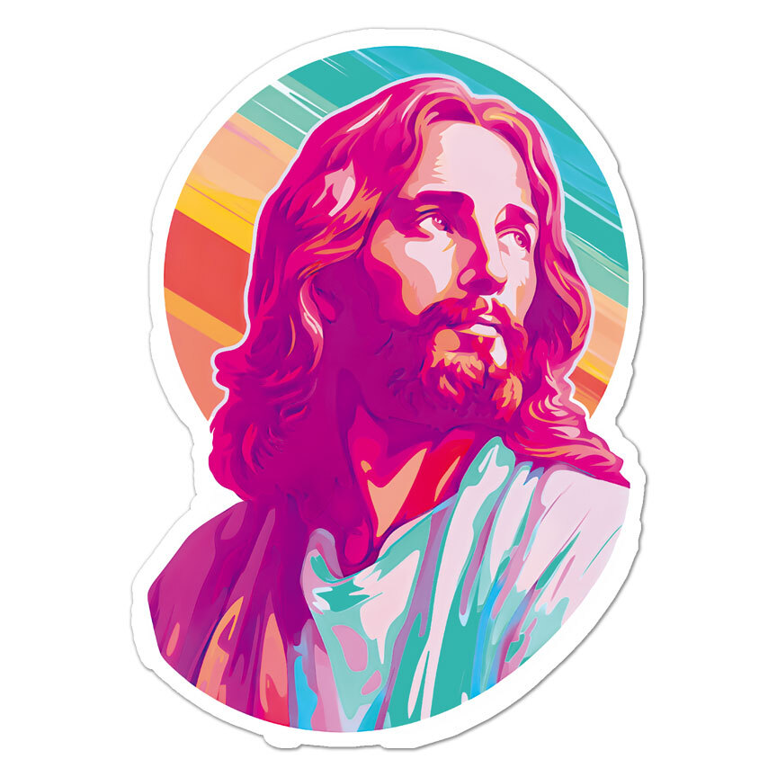 Jesus Christ, Vinyl Decal Sticker, Indoor Outdoor, 3 Sizes, #9841