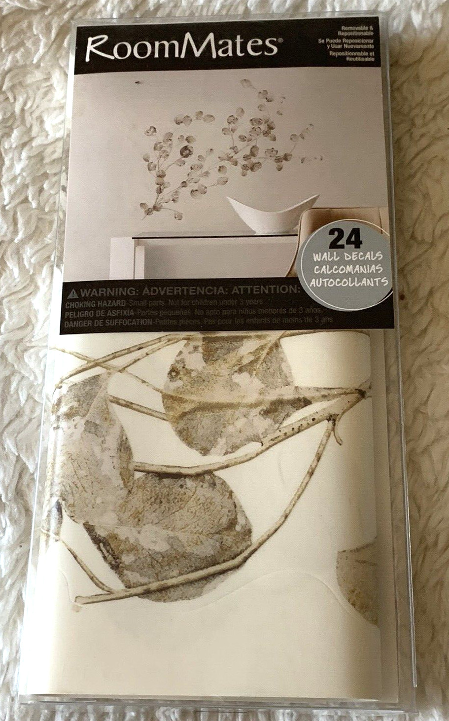 RoomMates Silver Dollar Branch Peel And Stick Wall Decal (24 wall decals)