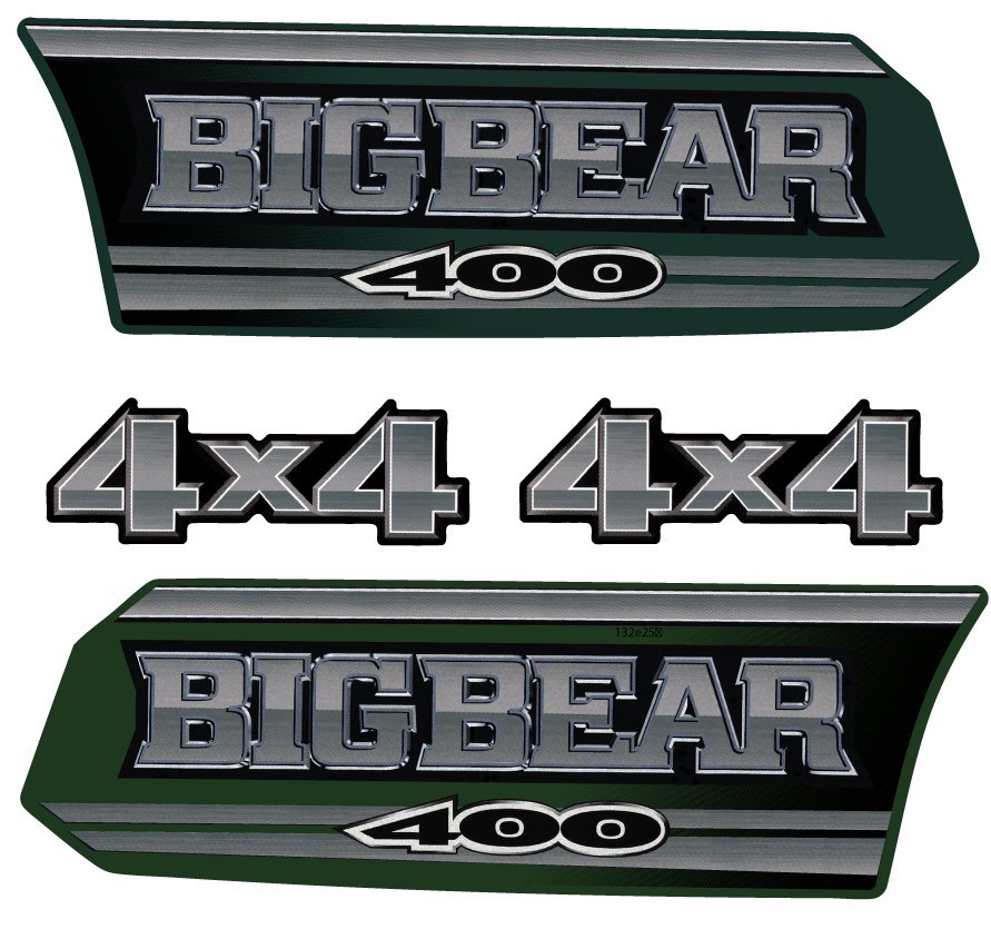 2000 Yamaha Big Bear YFM 400 OEM Tank Side Decal Emblem Sticker Graphic Kit 4×4