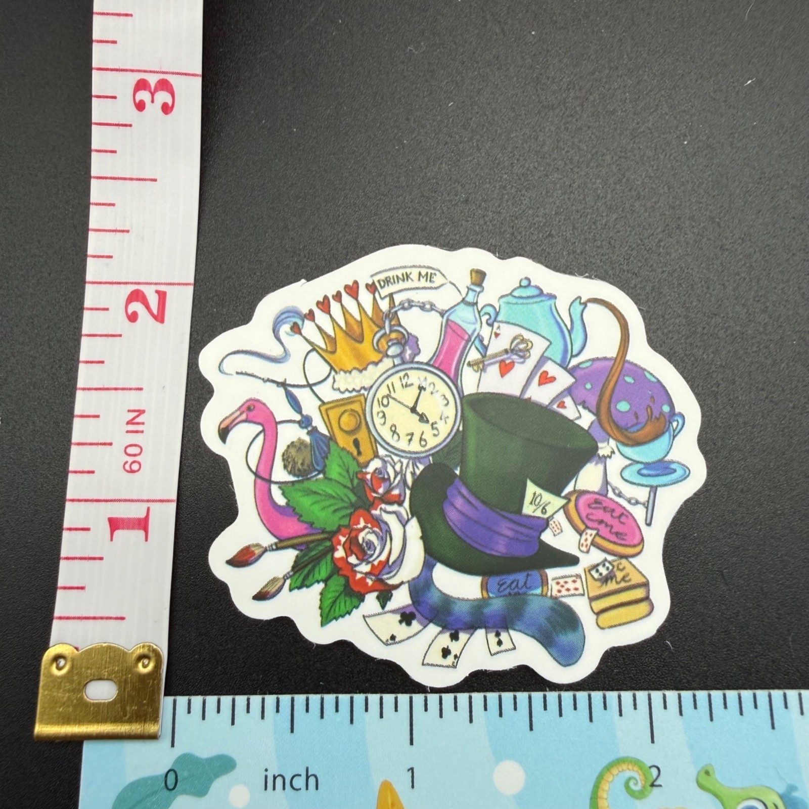 3 Stickers Disney Alice in Wonderland Vinyl Decal Laptop Phone Bottle Scrapbook