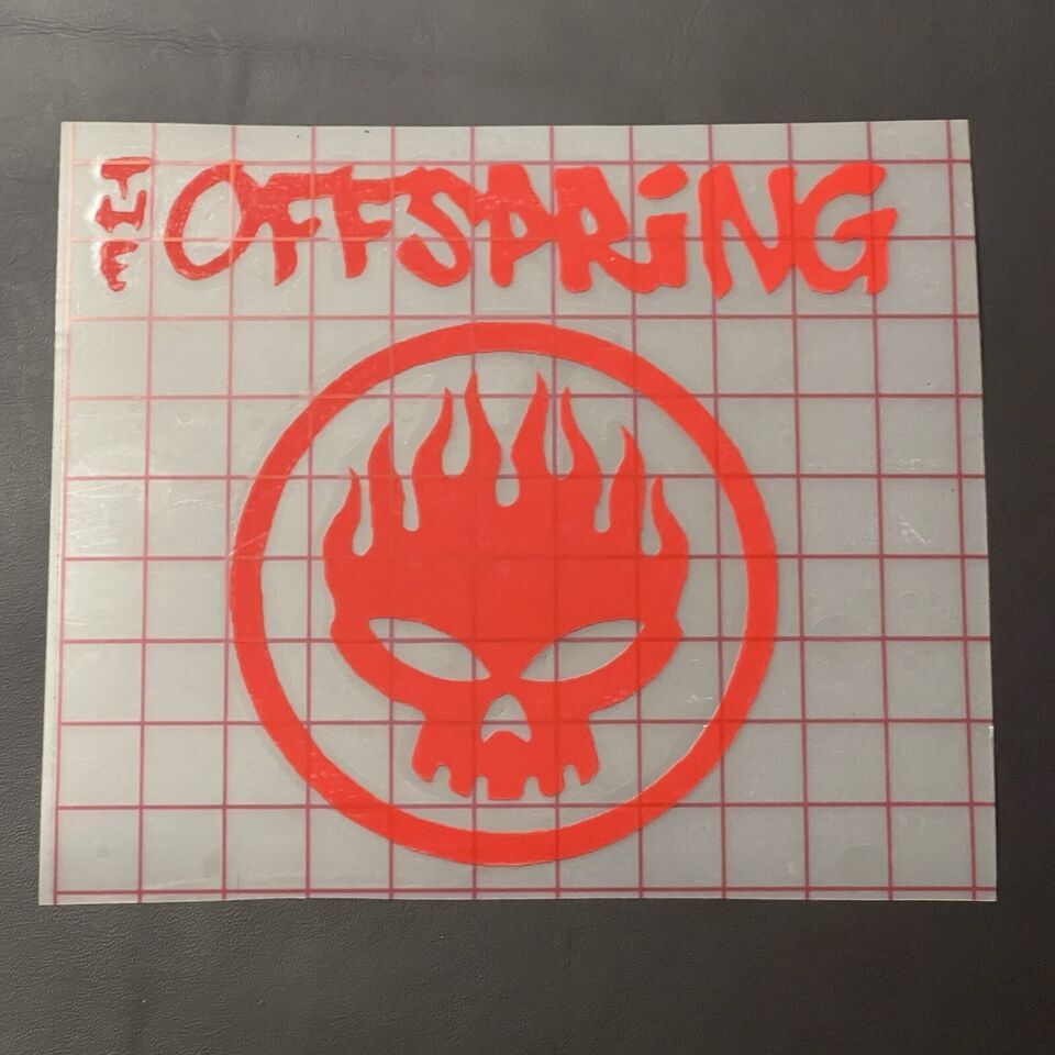 The Offspring Car Decal Vinyl Glossy Band Logo Bumper Sticker Skull Symbol