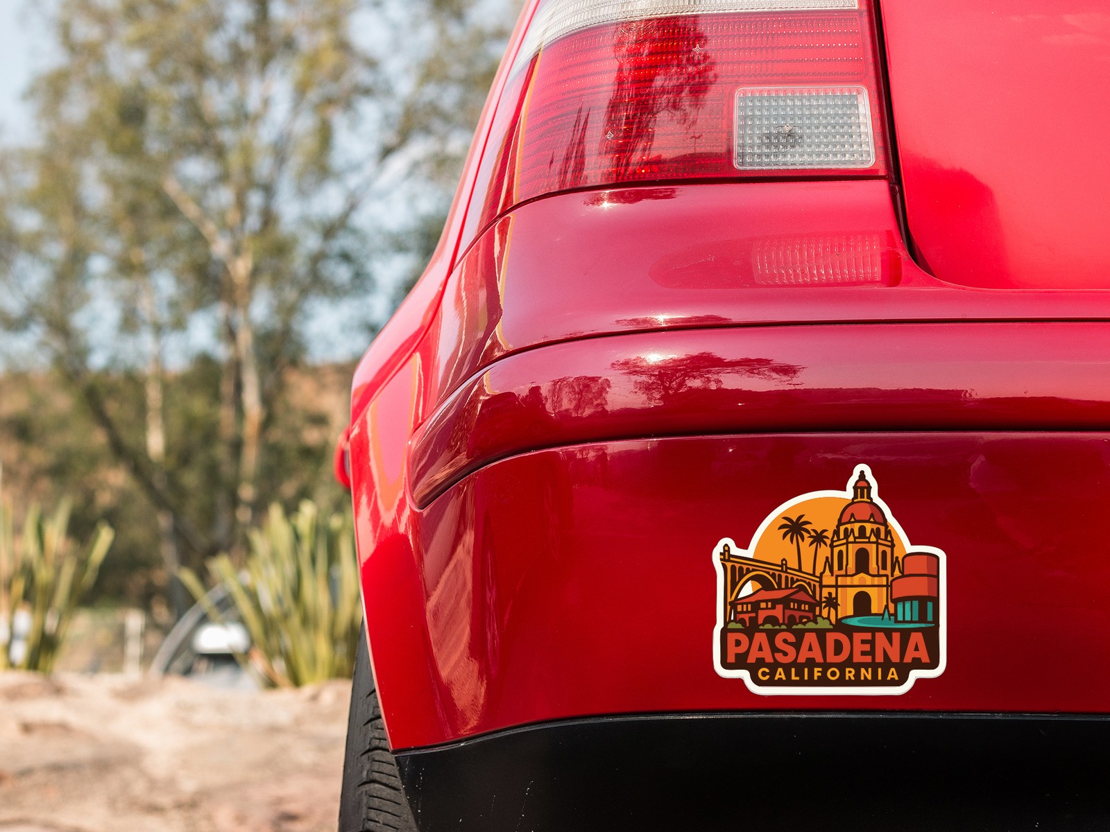 Pasadena California Sticker Decal Vinyl Die-Cut City Skyline Landmark Design