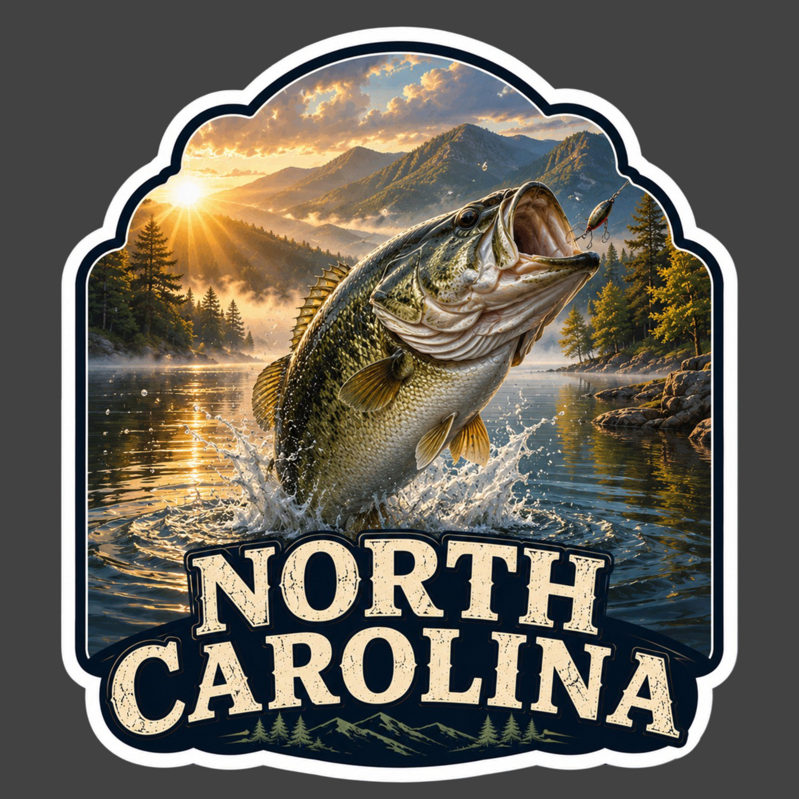 North Carolina Emerald Isle Sticker Vinyl Decal Beach Ocean Coastal Vacation