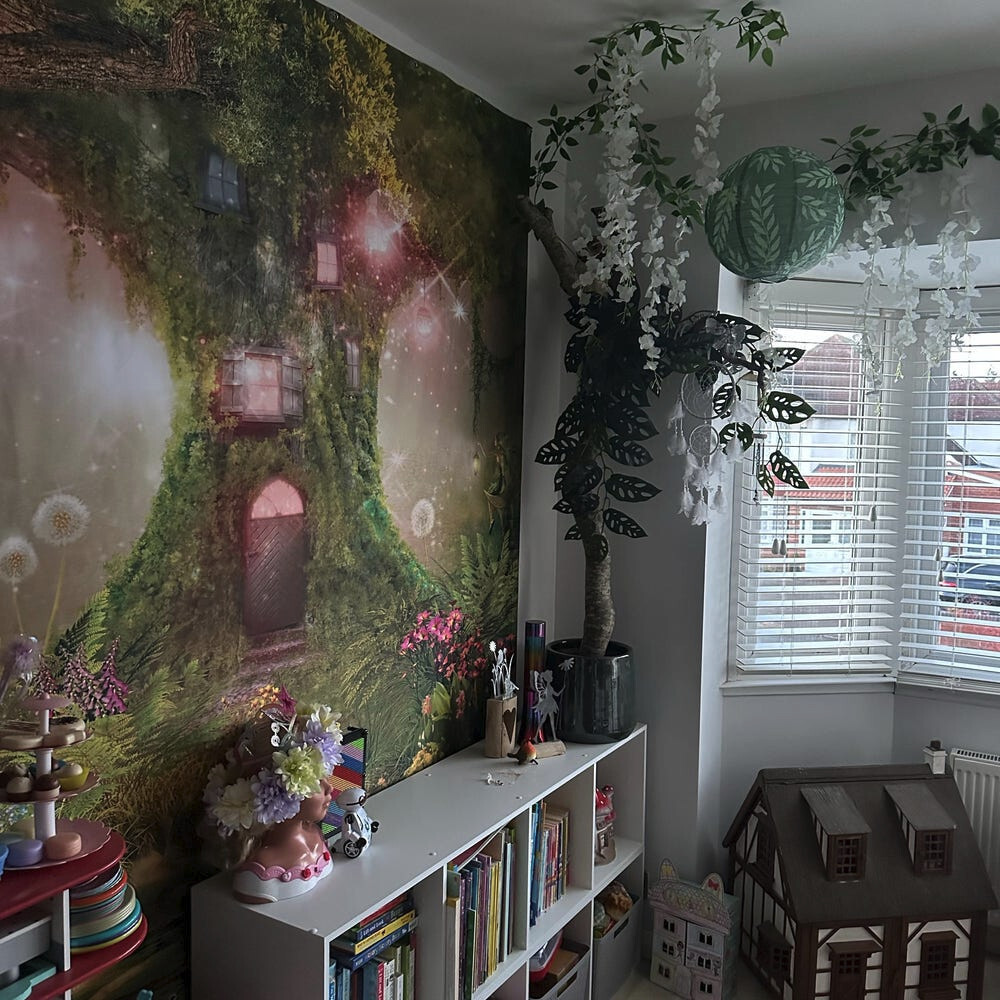 Enchanted Forest Wallpaper | Peel-n-Stick Wall Mural | Fantasy Nursery Decor
