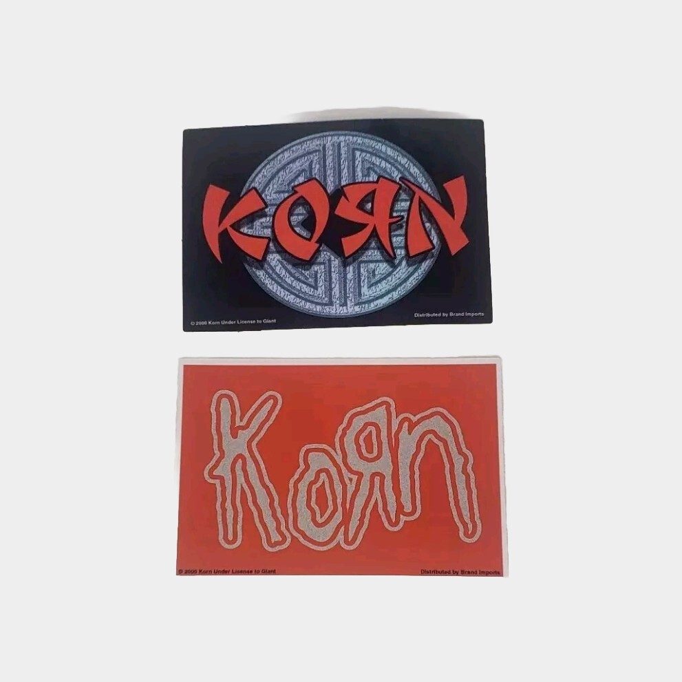 2 Korn Band Vinyl Decal Sticker Concert Official Y2K Rock Heavy Metal