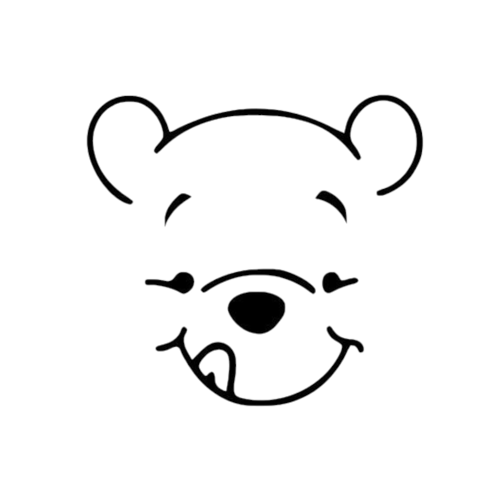Pooh Face Vinyl Decal Sticker -Multiple Colors & Sizes- SHIPS FREE!