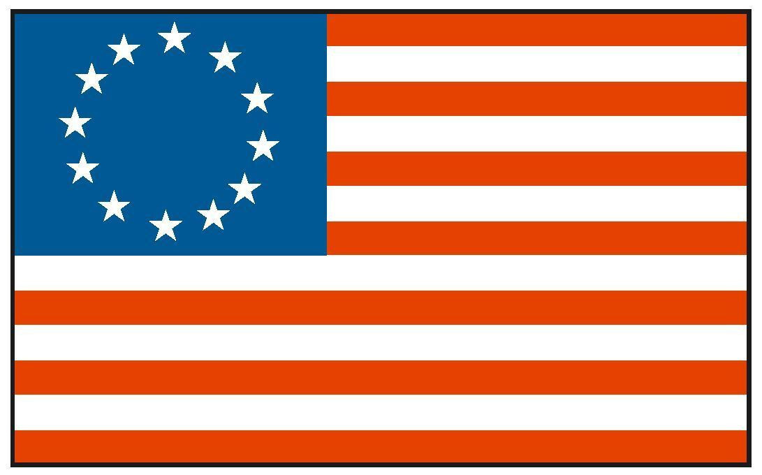 Historical BETSY ROSS Flag Sticker Decal F56