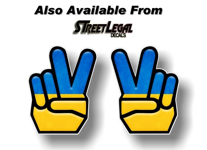 2 UKRAINE FLAG These Colors Don't Run 5" Vinyl Decals Support Ukrainian Stickers