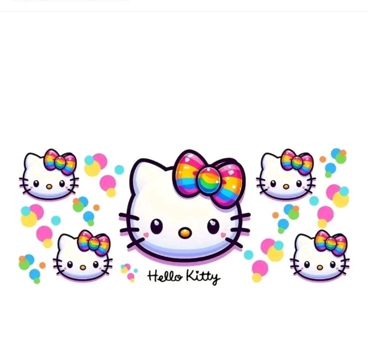 Sanrio Hello Kitty UV Transfer Stickers For Cups. Cup Not Included