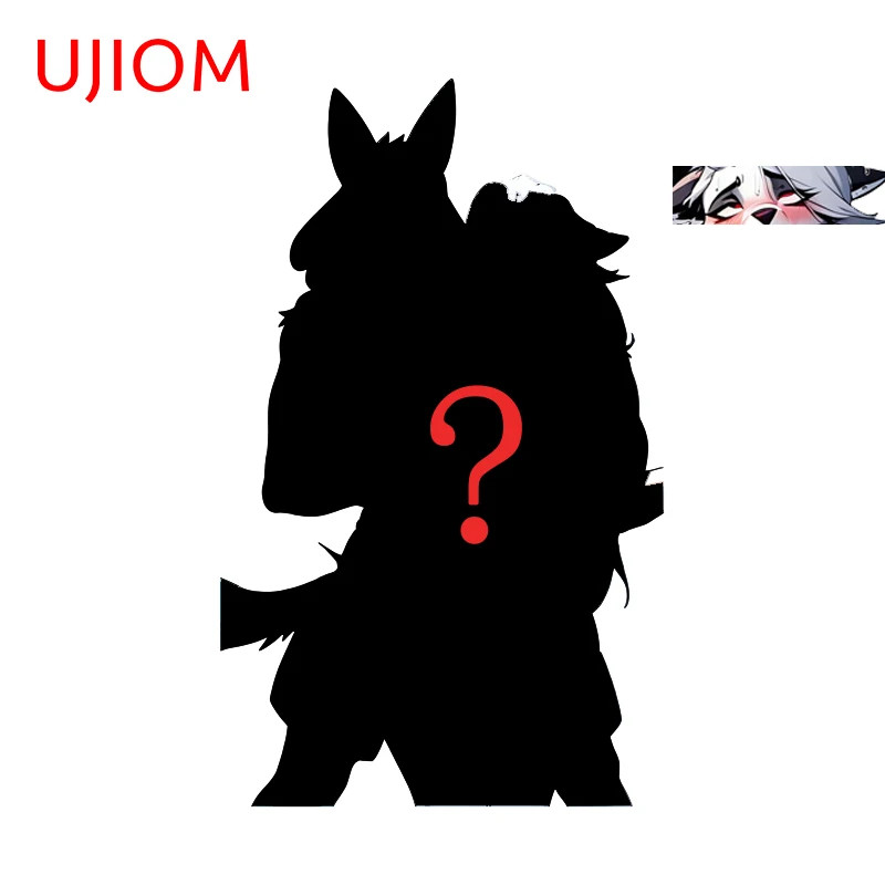 UJIOM Loona Pretty Girl Silhouette Wall Sticker Adorable Graffiti Decal