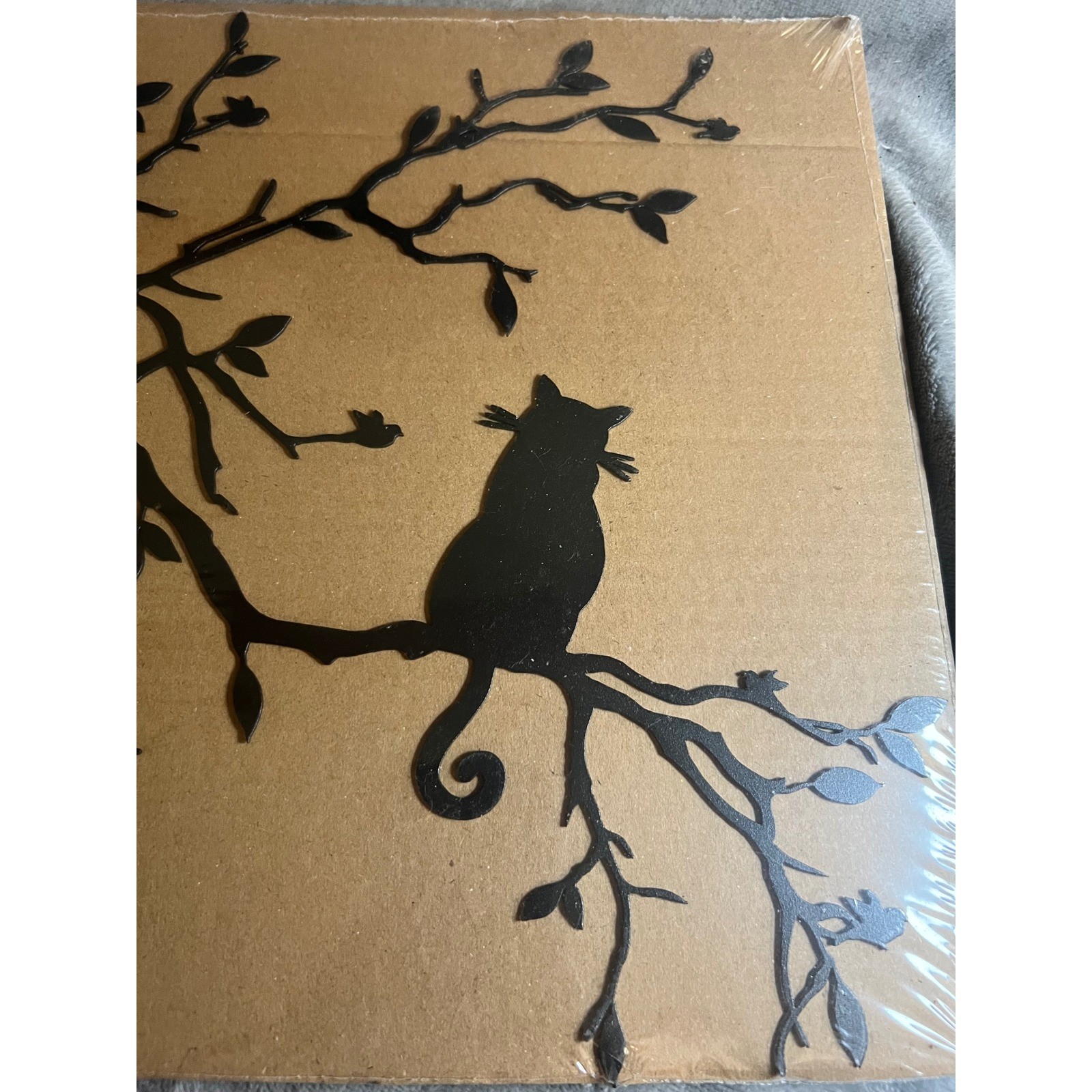 Black Metal Cat Tree Branch Wall Art Gothic Cottagecore Woodland Decor New