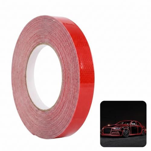 1 Roll Car Reflective Pinstripe Tape, Waterproof Vinyl Auto Striping 1 PC Red
