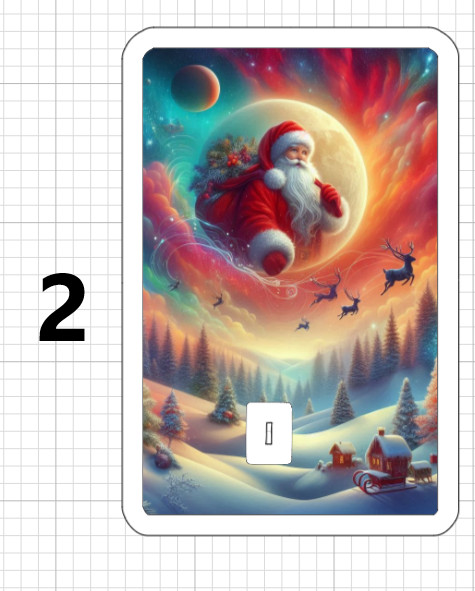 Christmas Credit Debit Card Skin Santa ATM Sticker Reindeer Holiday Holographic