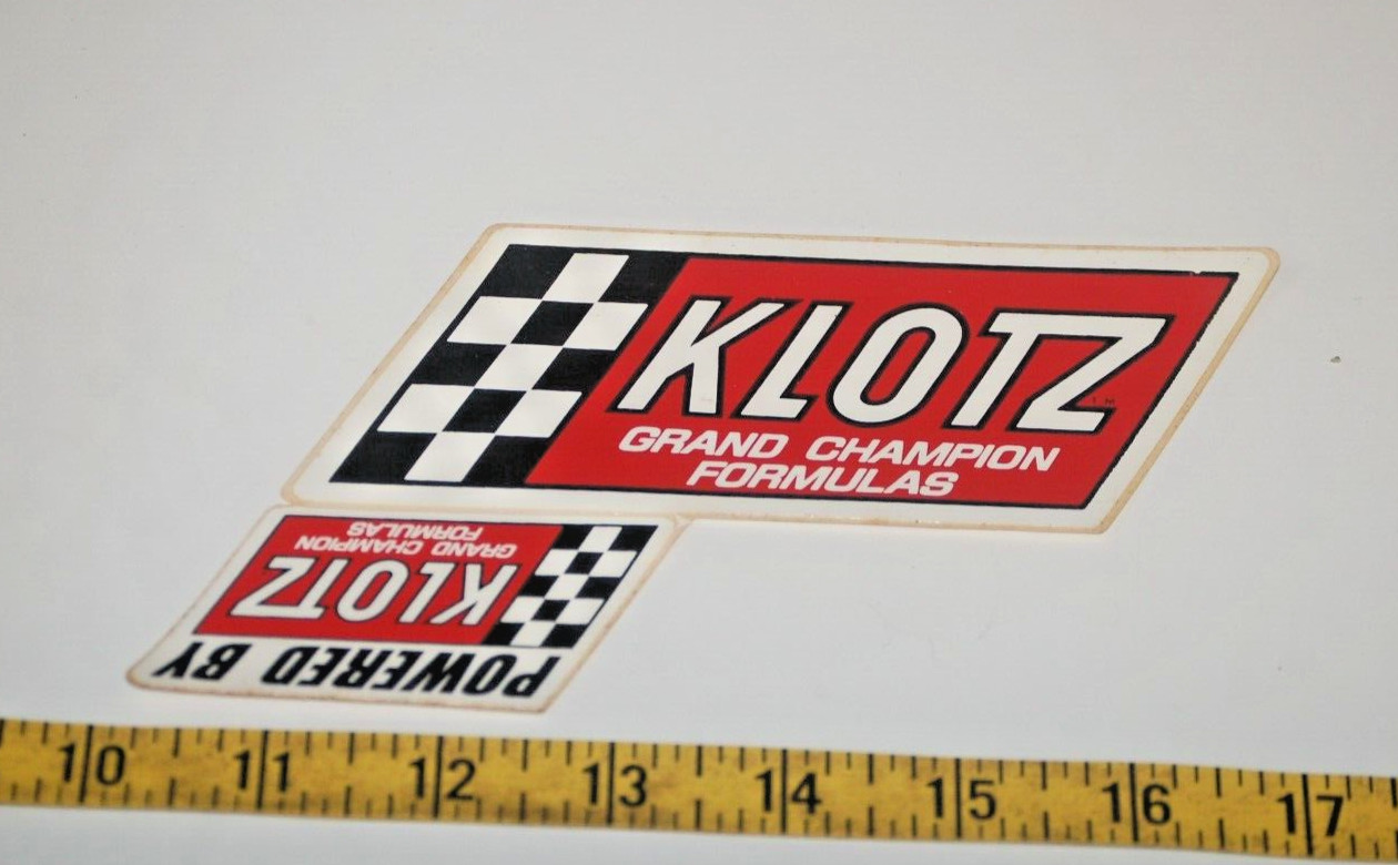 Vintage Klotz 2 in 1 Decal- 4" x 7"- Circa early 1980's