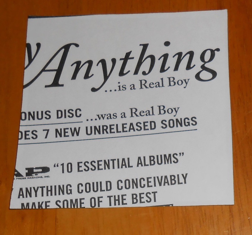 Say Anything…Is a Real Boy Sticker Original Promo (square) 3.25×3.25
