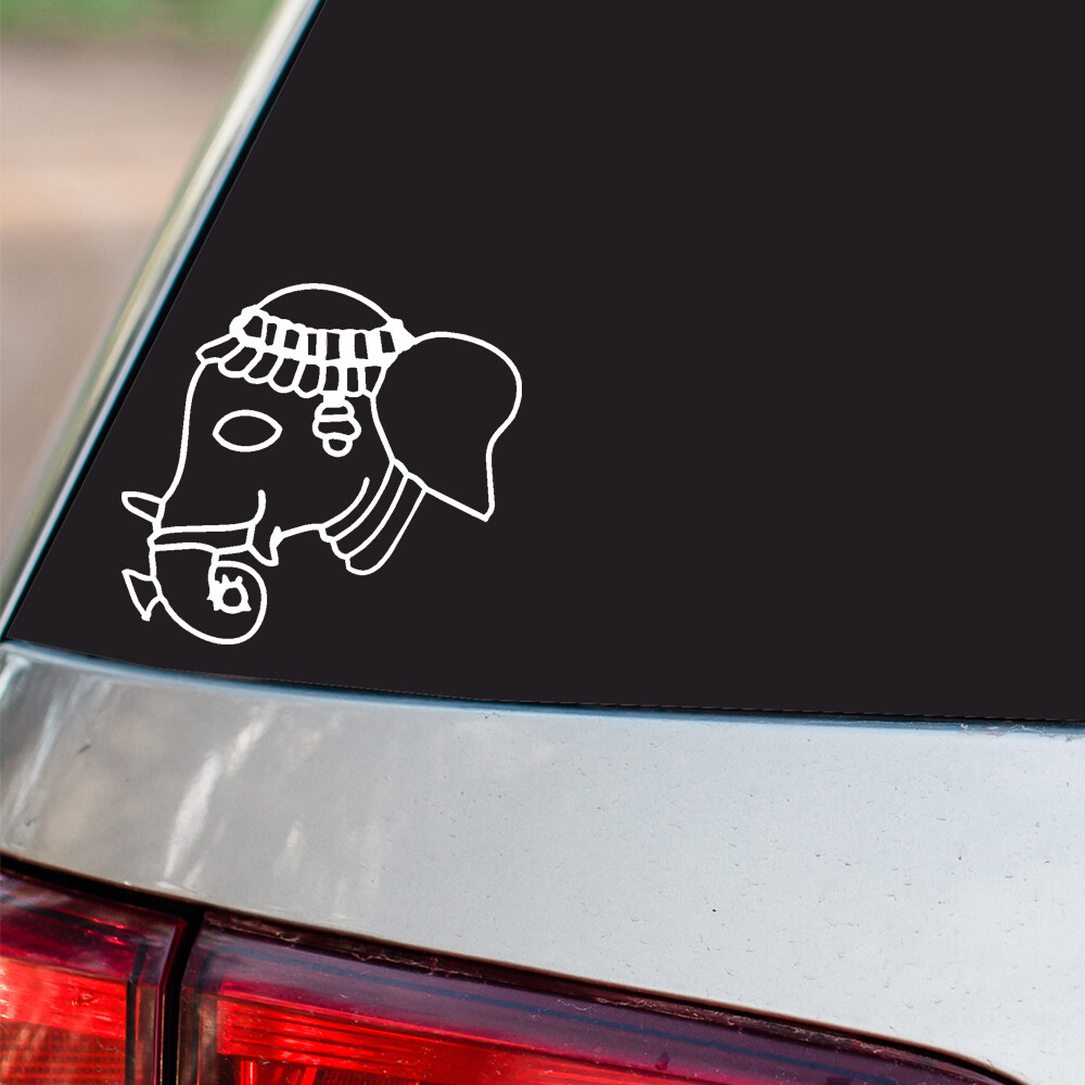 Hindu God Ganesha Sticker Ganesh Elephant S20 all chrome & regular vinyl colors