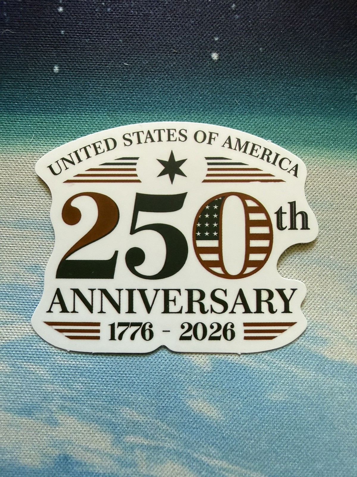 USA American Flag Patriotic Sticker 250th Anniversary America Pride Decal 4th