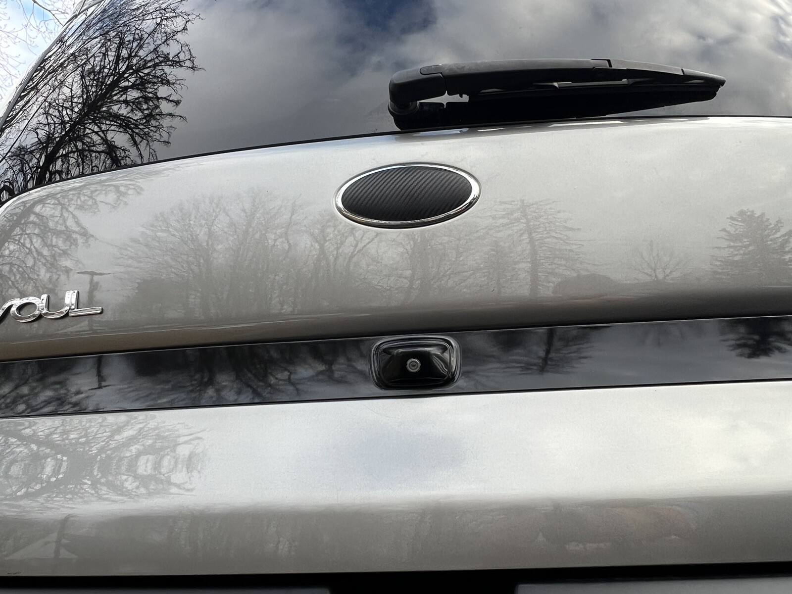 Carbon Fiber Emblem overlay decal Decals graphics fit any 2014 2015 Kia Soul