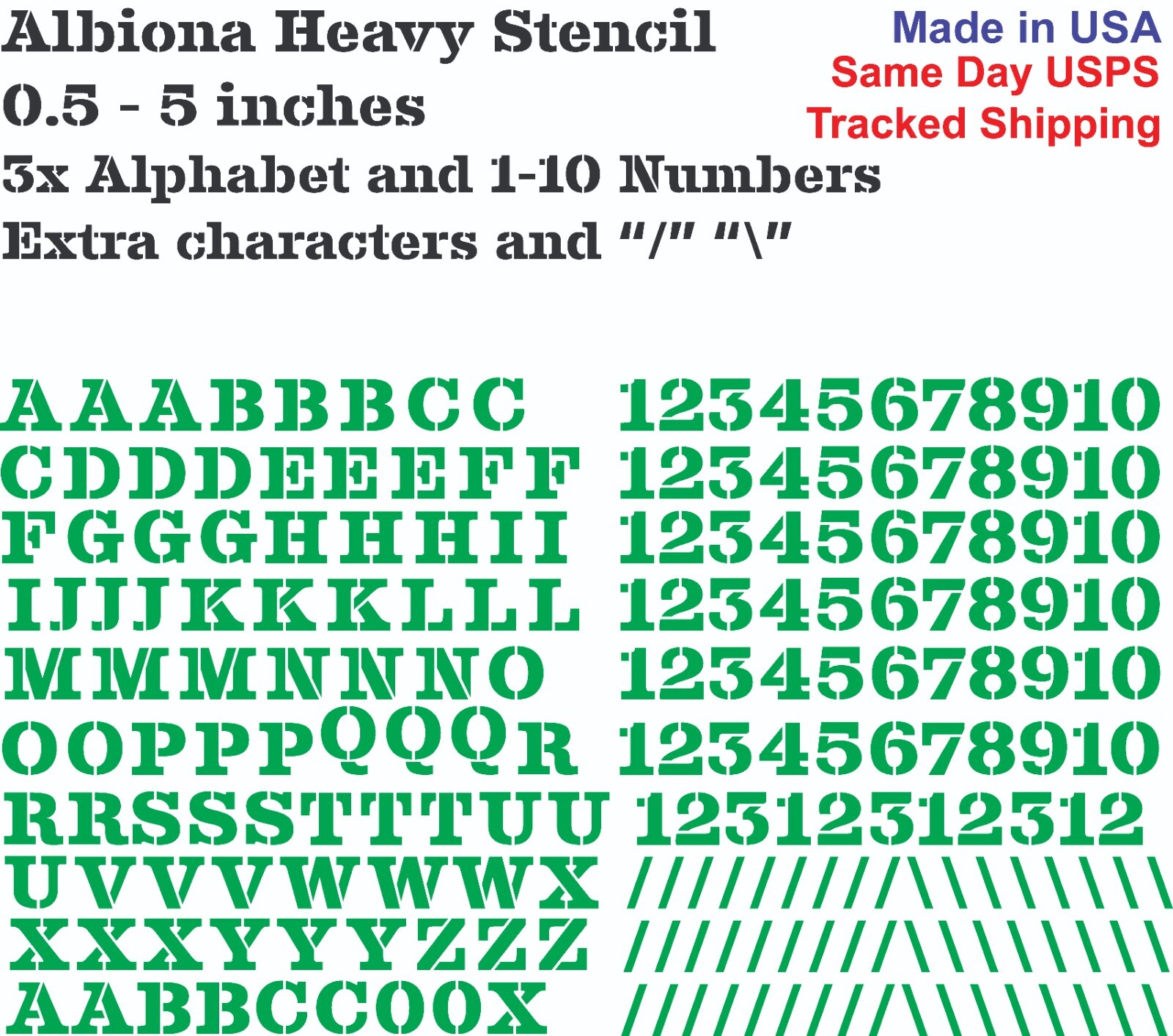 3XAlphabet A-Z & 1-10 Vinyl Stencil Decal Numbers – Mailbox, Shop, Wall, Locker