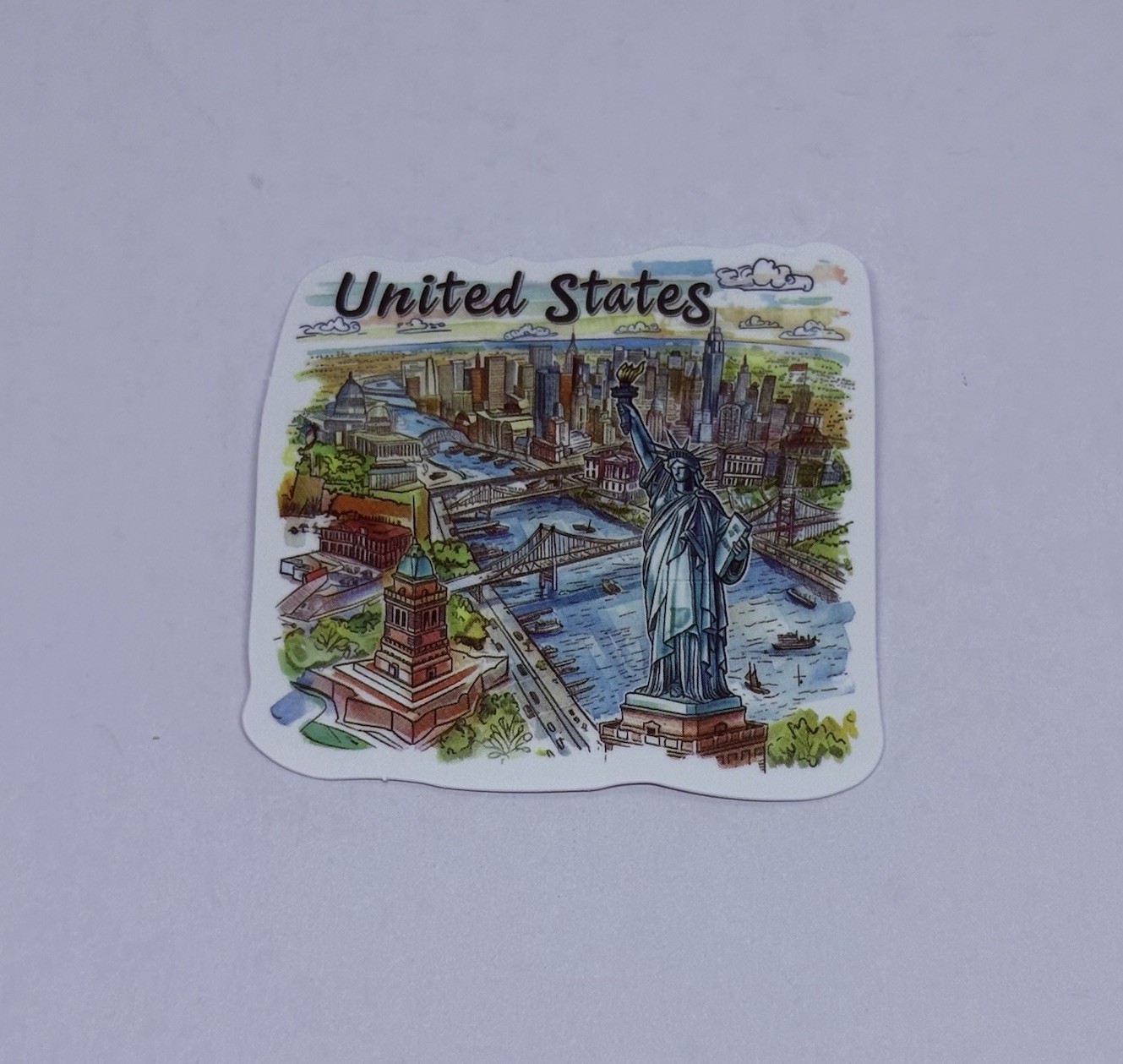 United States Sticker Travel City Tour Liberty Art Decal Vinyl Souvenir Tc9