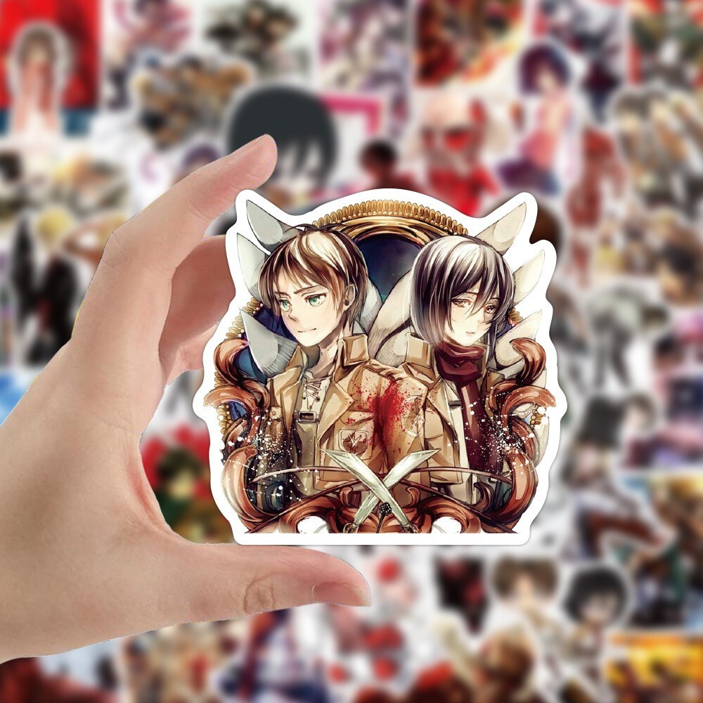 100Pcs Attack on Titan Sticker for Adults Teens Girls Scrapbooking Water Bottles
