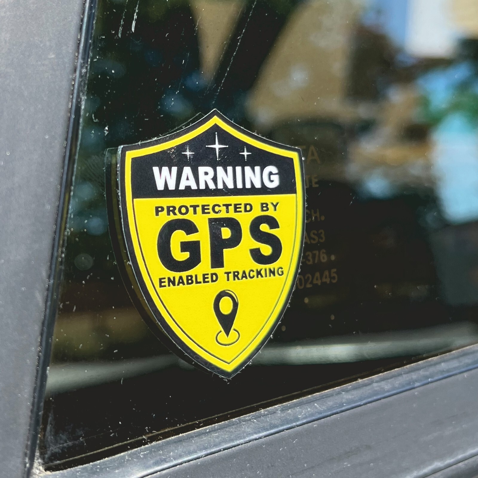 14 PACK GPS Tracking Warning OUTSIDE MOUNT Theft Deterrent Stickers High Quality