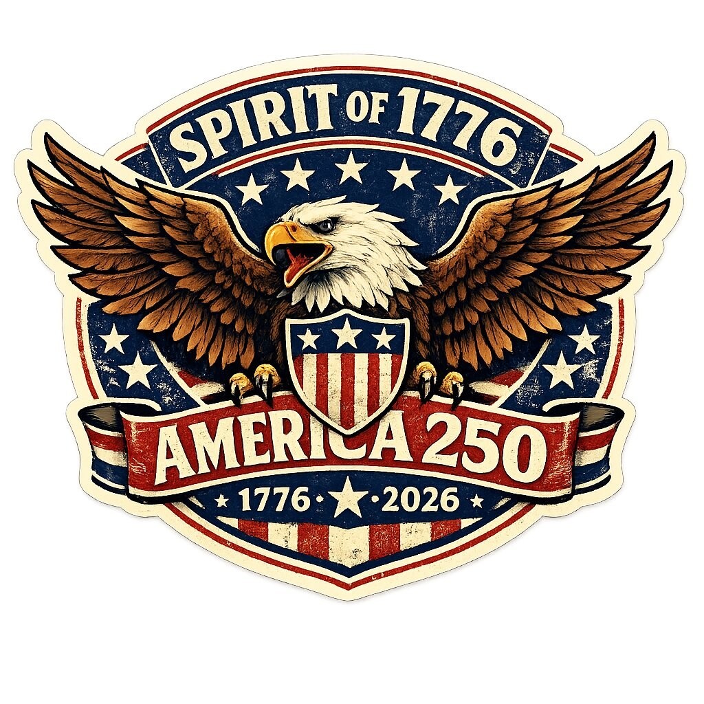 America 250 Spirit of 1776 Bald Eagle Vinyl Sticker Decal Patriotic 1776 2026