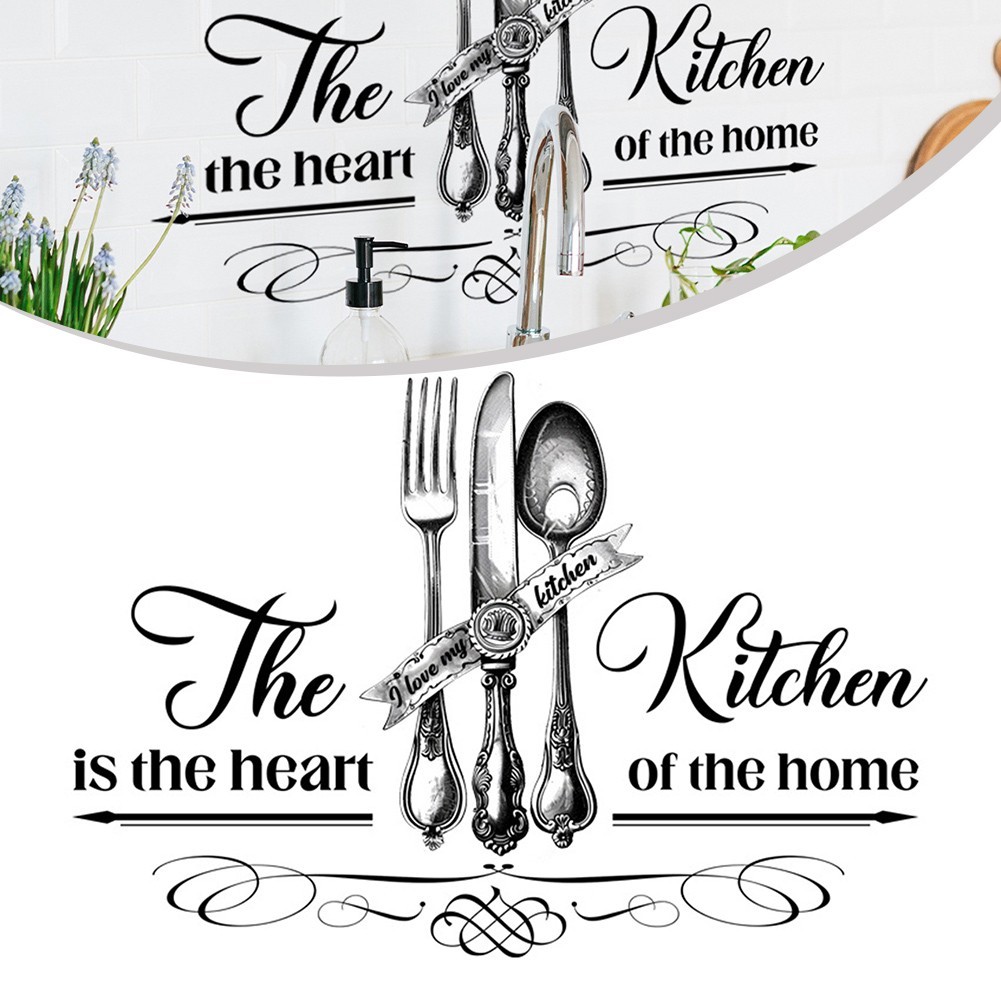 Upgrade your home's decor with these modern cook utensils wall stickers