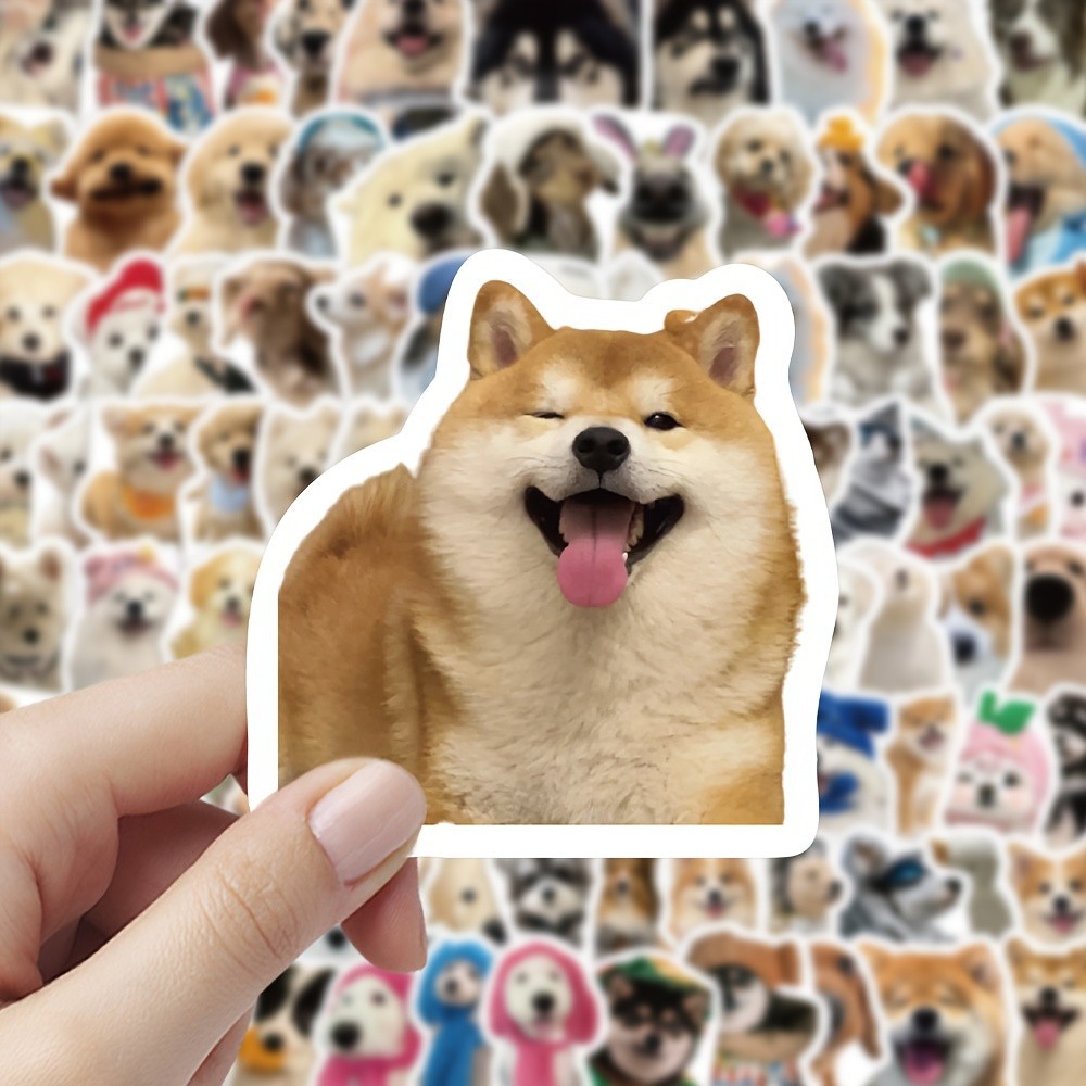 100pcs Realistic Cat Dog Stickers Cute Kitten Puppy Vinyl Laptop Bottle Decals
