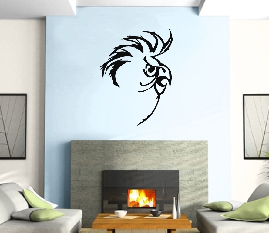 Wall Sticker Vinyl Decal Parrot Bird Funny Pull Mural Urban Art z374