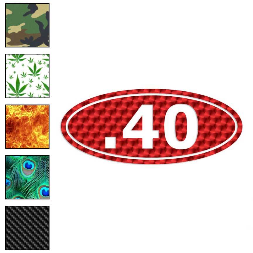 .40 Ammo, Vinyl Decal Sticker, 40 Patterns & 3 Sizes, #24
