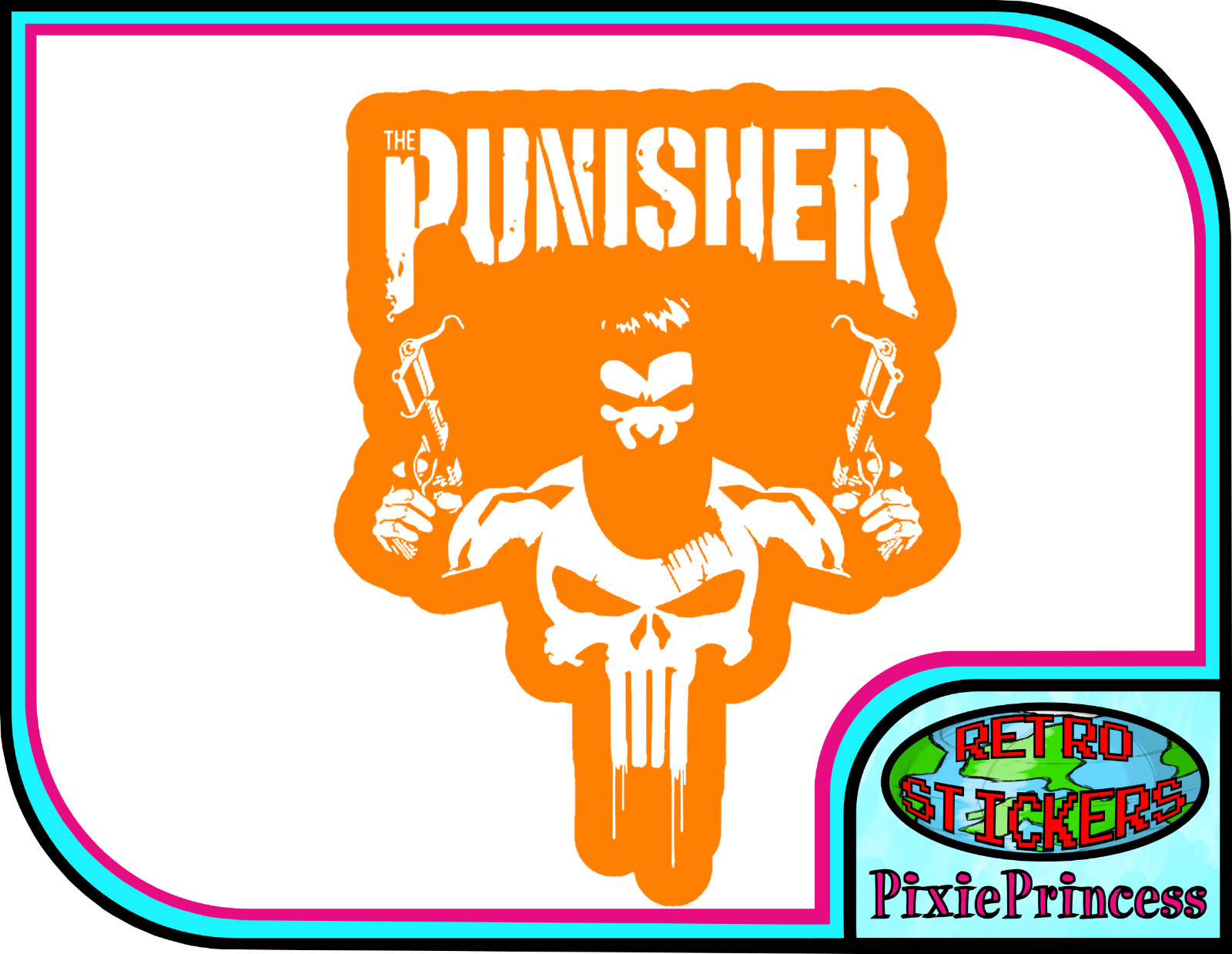Marvel The Punisher Frank H Vinyl Sticker Car Bike Truck Window Wall Art Comic