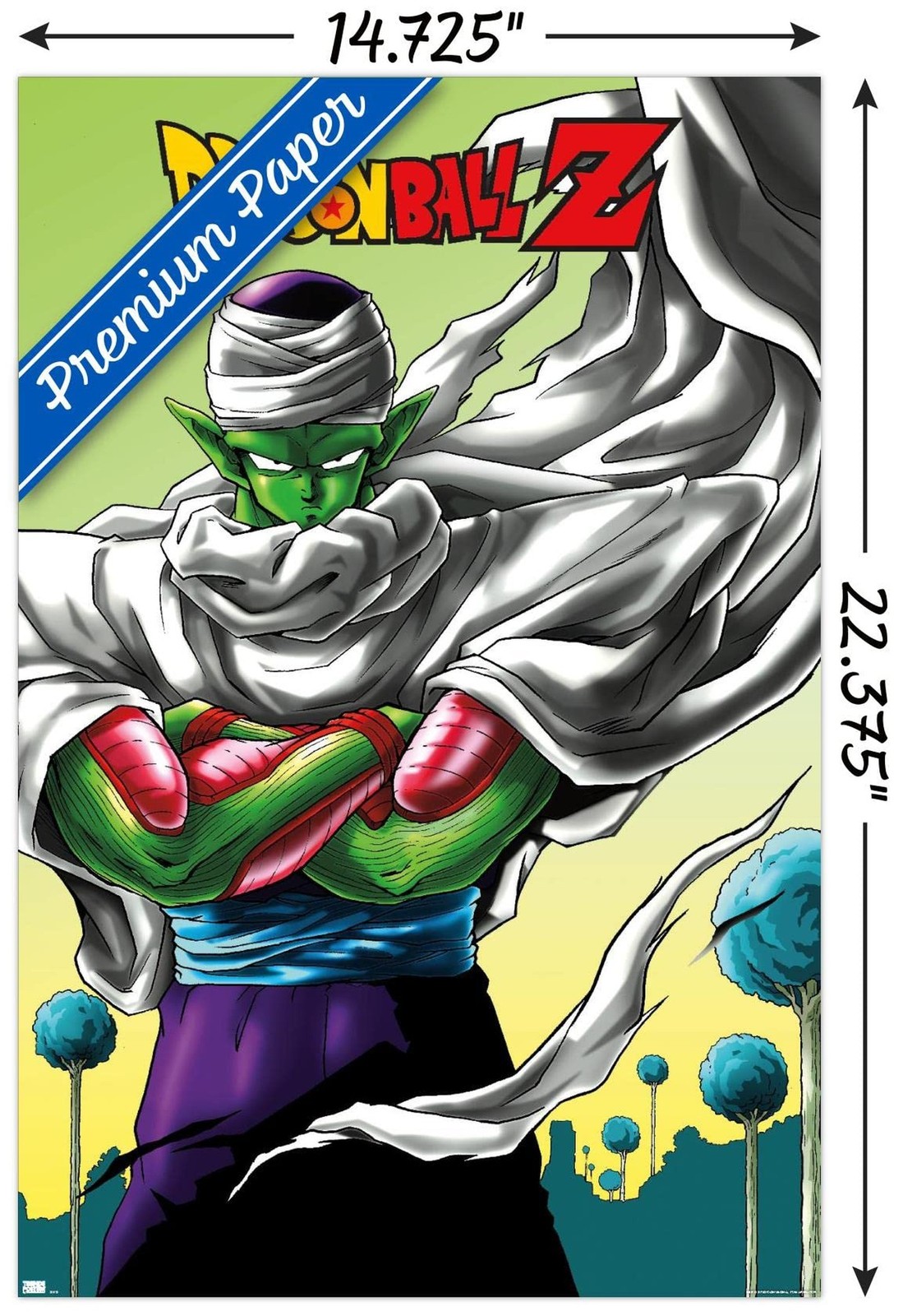 Trends International Dragon Ball Z – Piccolo Wall Poster, 14.725" x 22.375", …