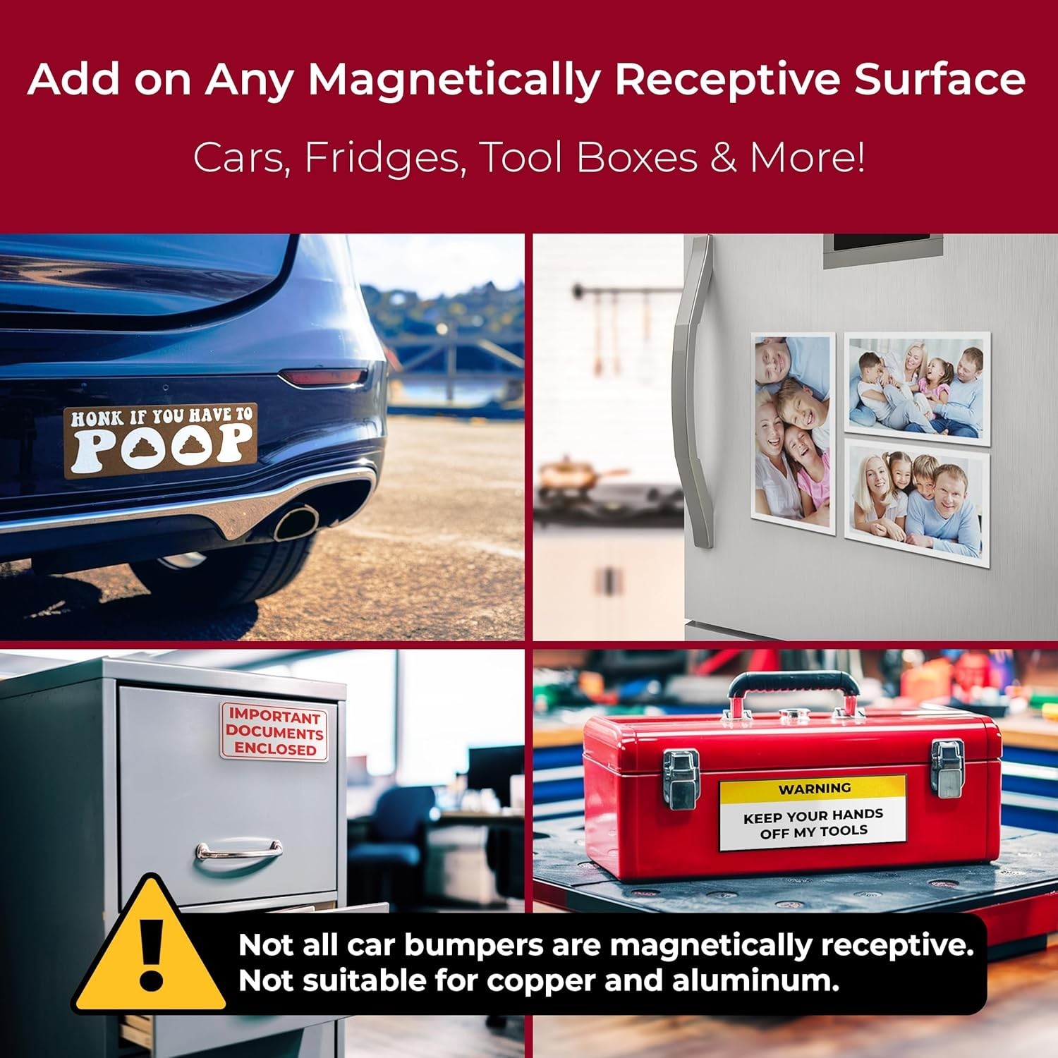 Cut to Size, Durable 4x12in Sticker Magnetizer 2 Pk: Turn Any Decal Into a St…