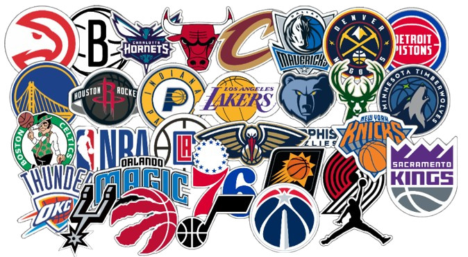 nba team HQ waterproof logo stickers 31 PC