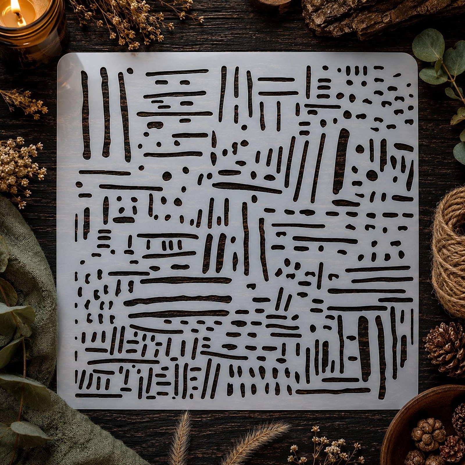 Wood Grain Stencil Mylar Laser Cut Reusable 190 Micron Organic Texture