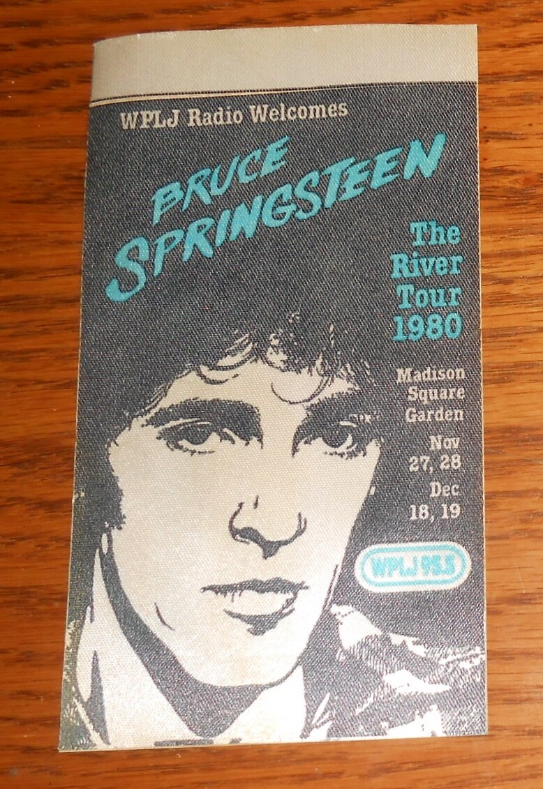 Bruce Springsteen Satin Cloth Sticker 1980 Vintage Original 5.5×3