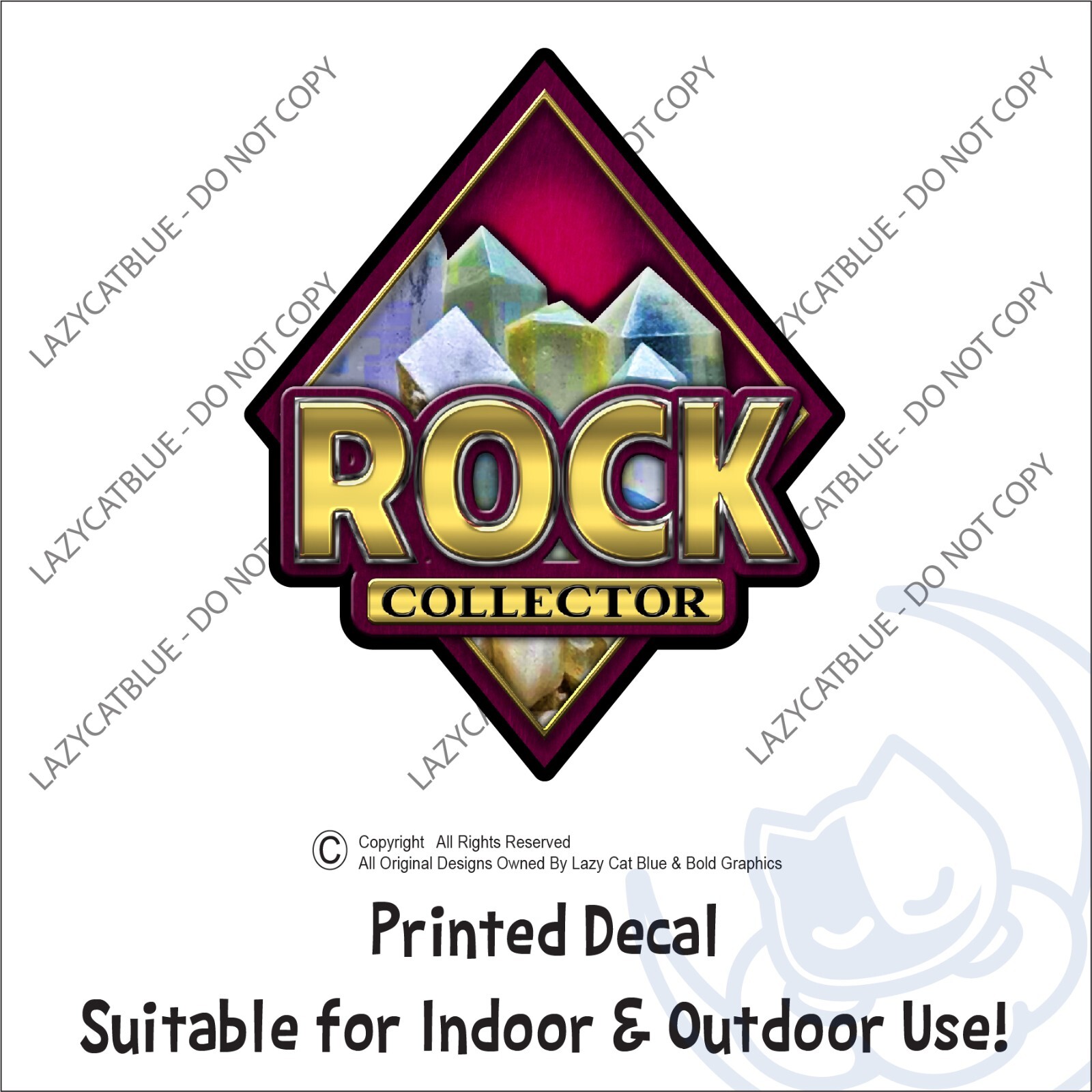Rock Collector Decal Sticker Pretty Trail Walking Stone Collection Stones Gems