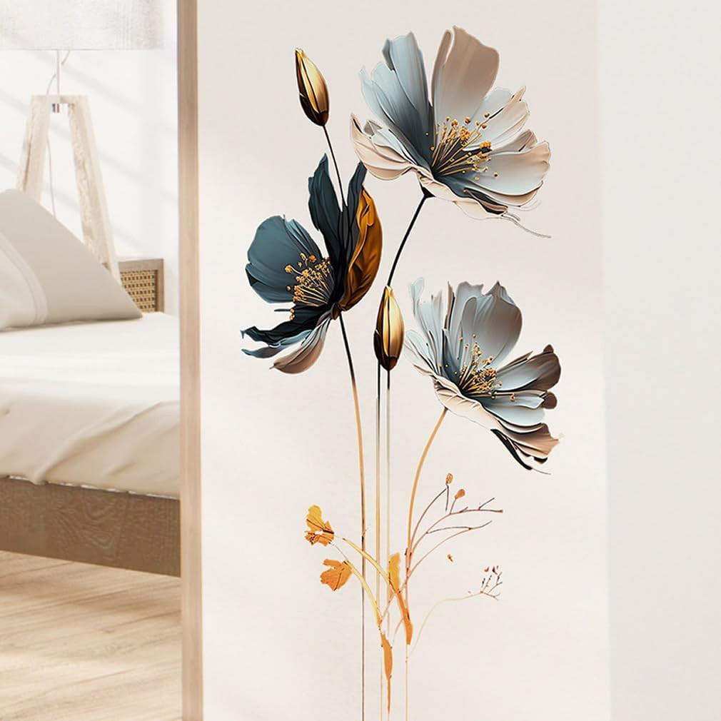 3D Wall Stickers DIY Flower Wall Decal Removable Waterproof Wall Art Decor fo…