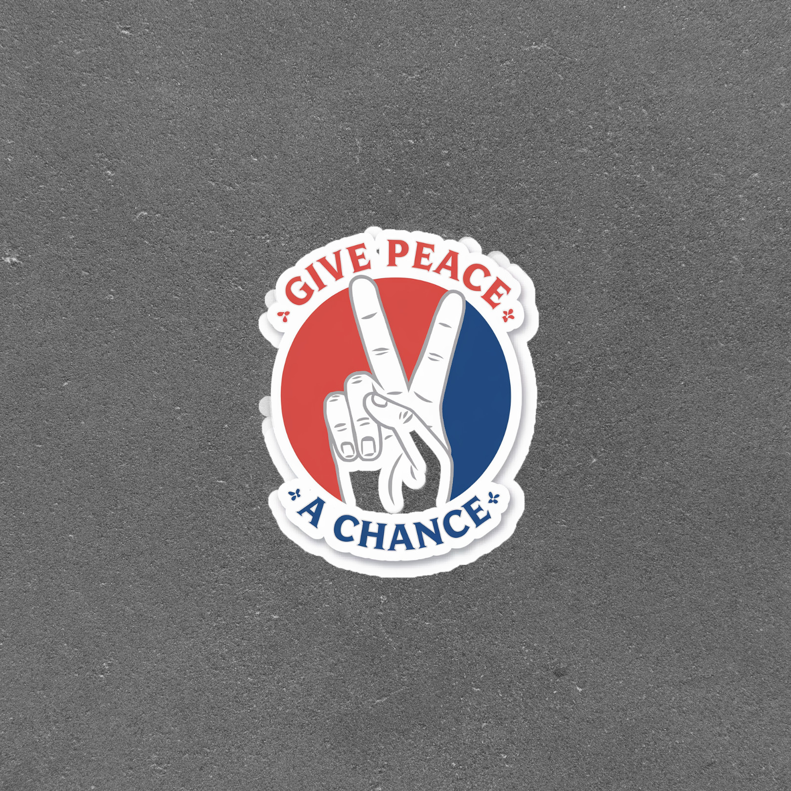Give Peace a Chance Retro Peace Sign Sticker Decal for Laptops Cars #5529