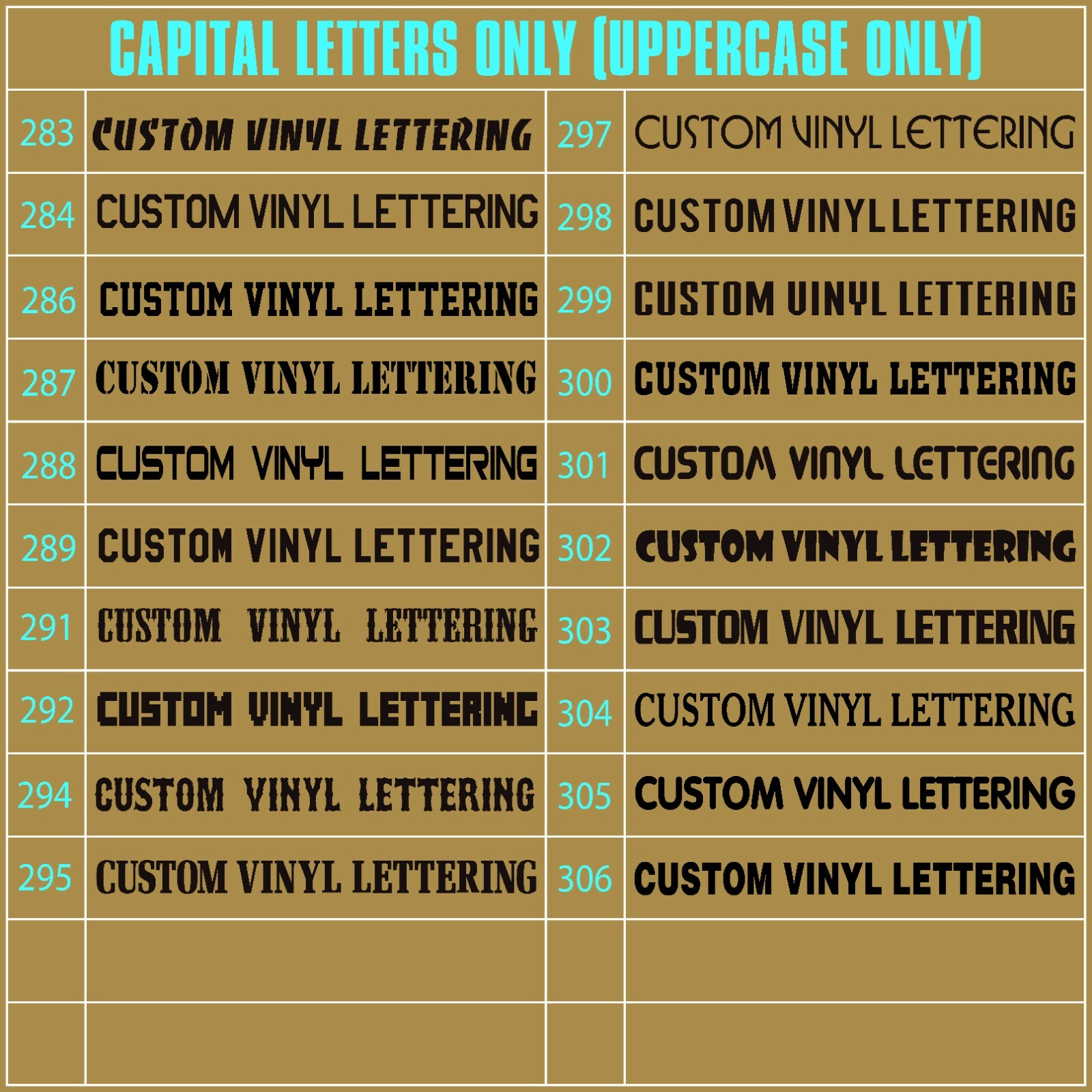 Personalized Decal Customized Sticker Vinyl Lettering Numbers Name Business