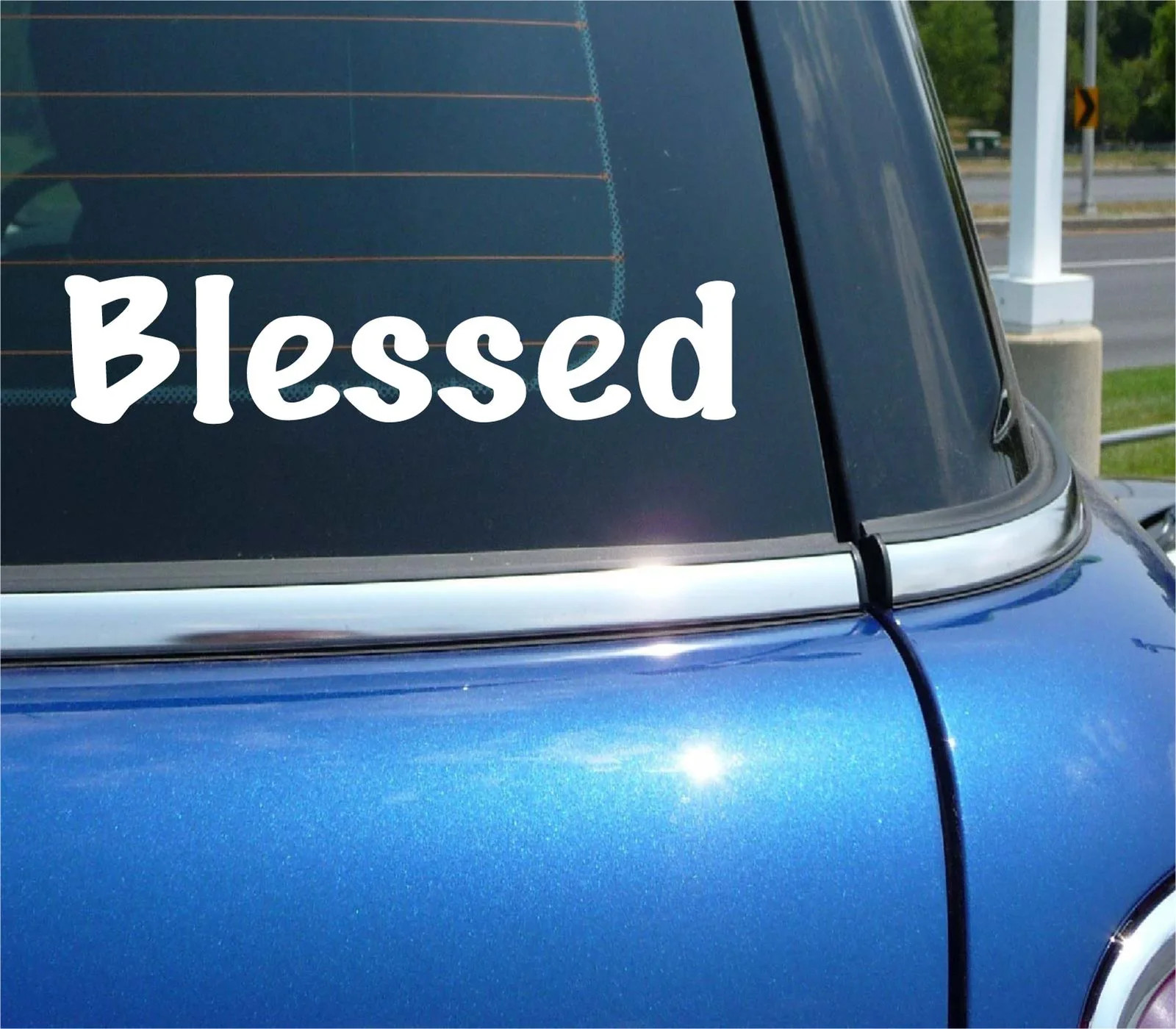 BLESSED RELIGION CHRISTIAN FUNNY DECAL STICKER ART CAR WALL