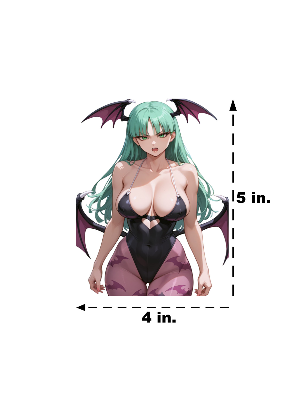 Morrigan Waifu Hentai Lewd Vinyl Sticker Car Laptop 5 inches