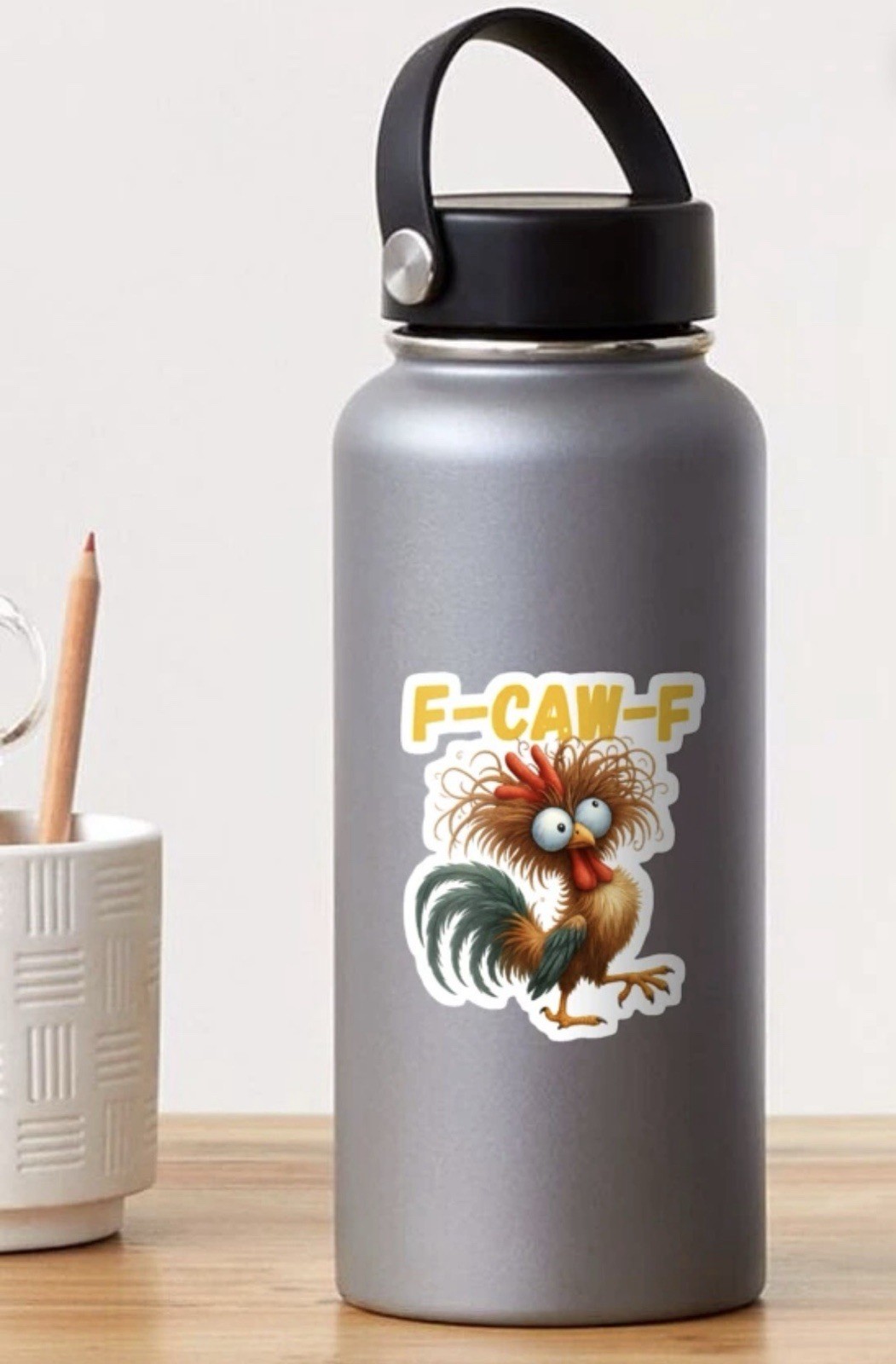2 PACK – CRAZY CHICKEN F-CAW-F 2” Waterproof Vinyl Sticker Decal F OFF Set Lot
